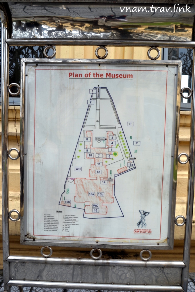 план музея чамов в Дананге